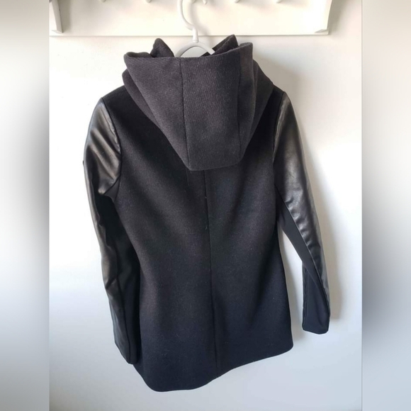 Rudsak winter wool coat with leather sleeves - Picture 6 of 7